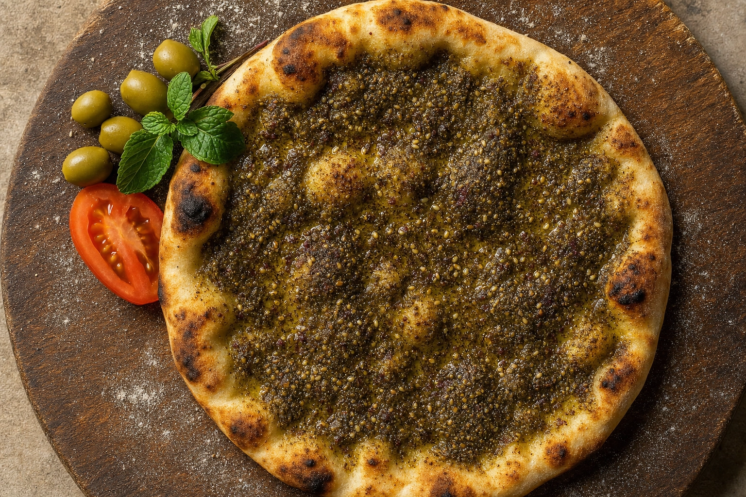 Manakish Za'atar (Za'atar Flatbread)