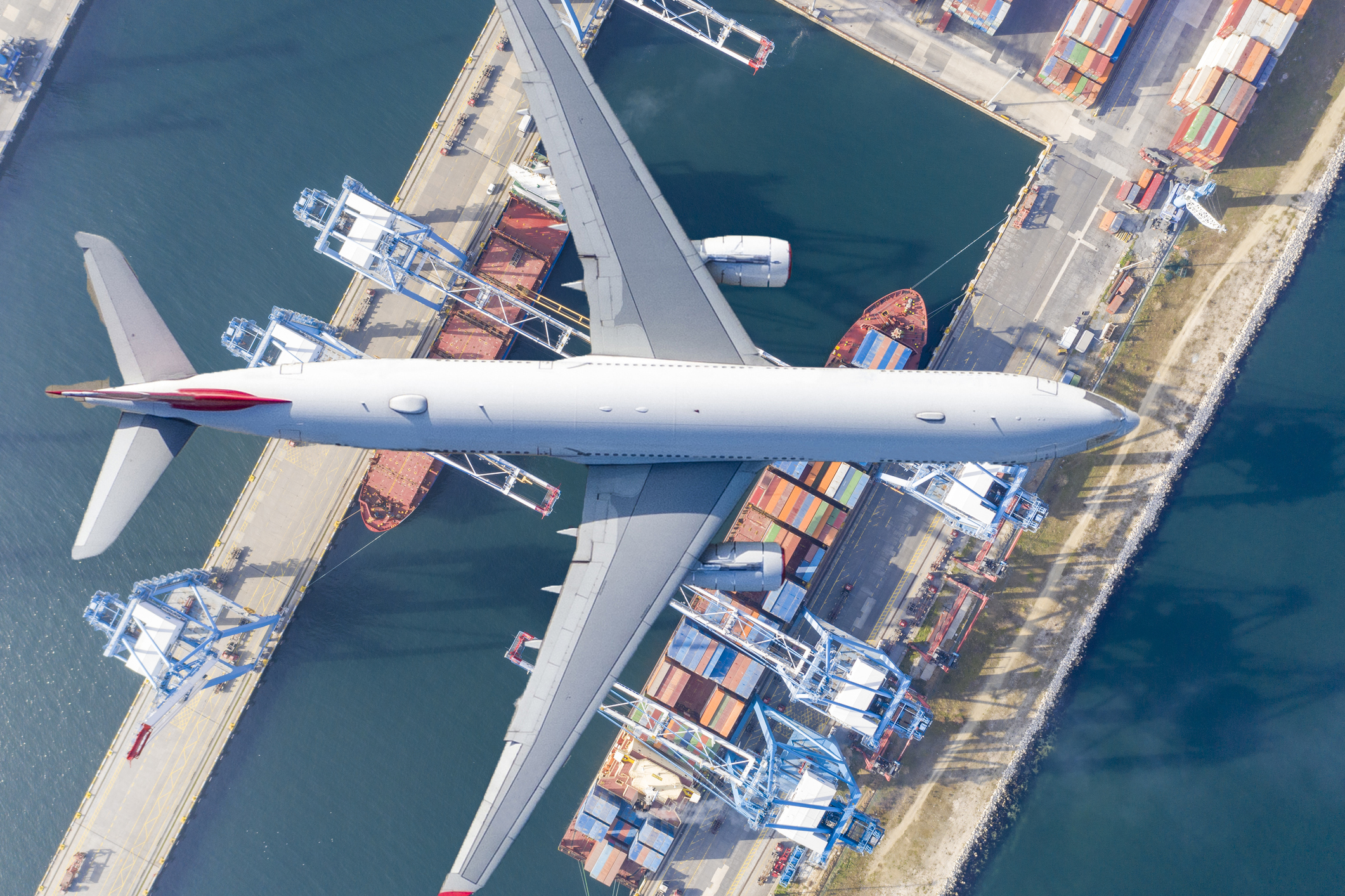 A truck driving on a highway.
