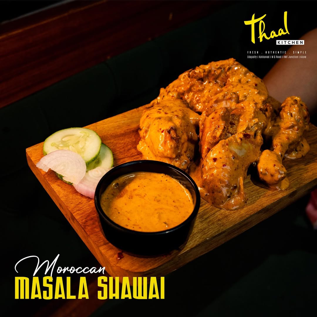 A beautiful spread of various dishes from Thaal Kitchen.