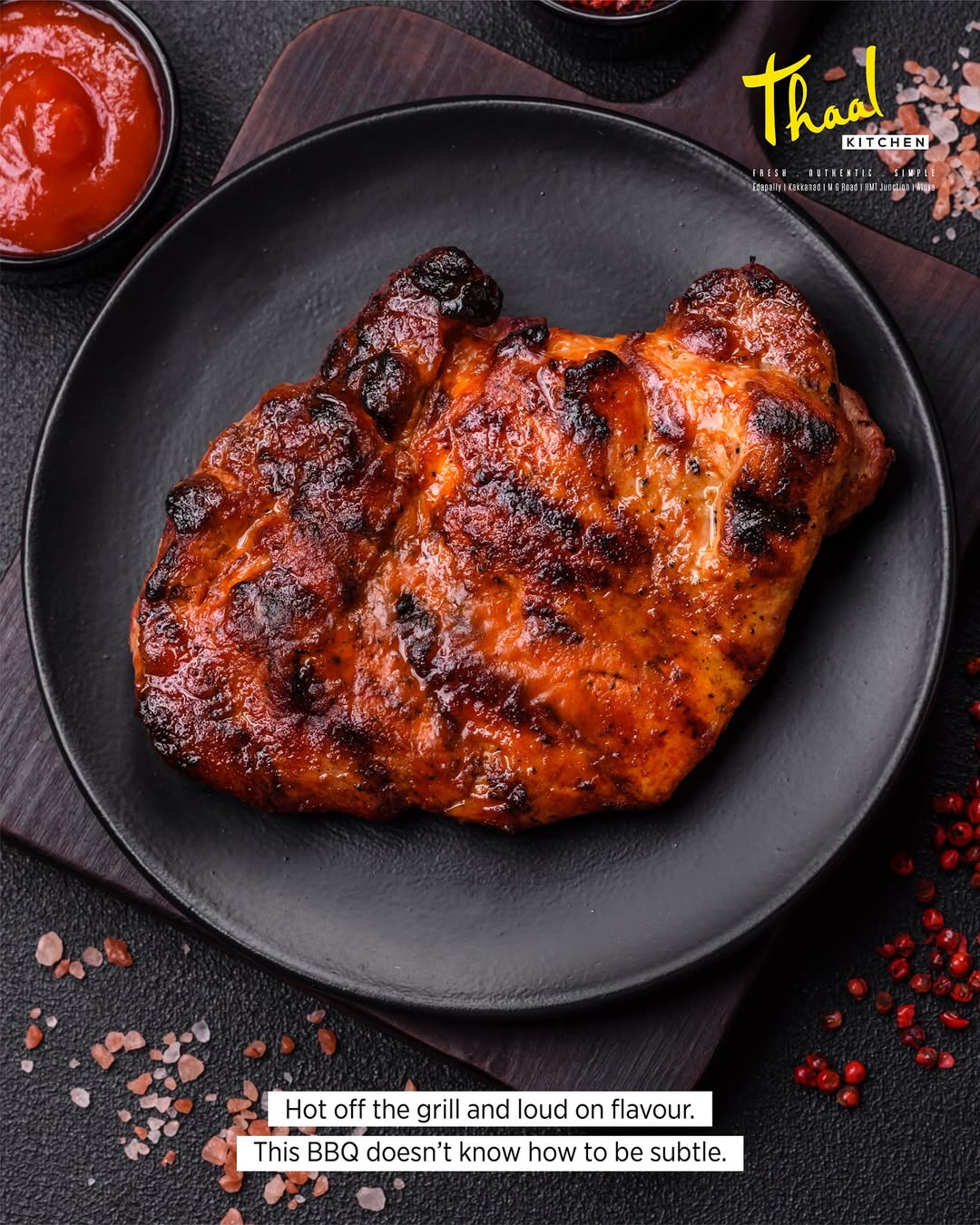 A vibrant and colorful dish from Thaal Kitchen.