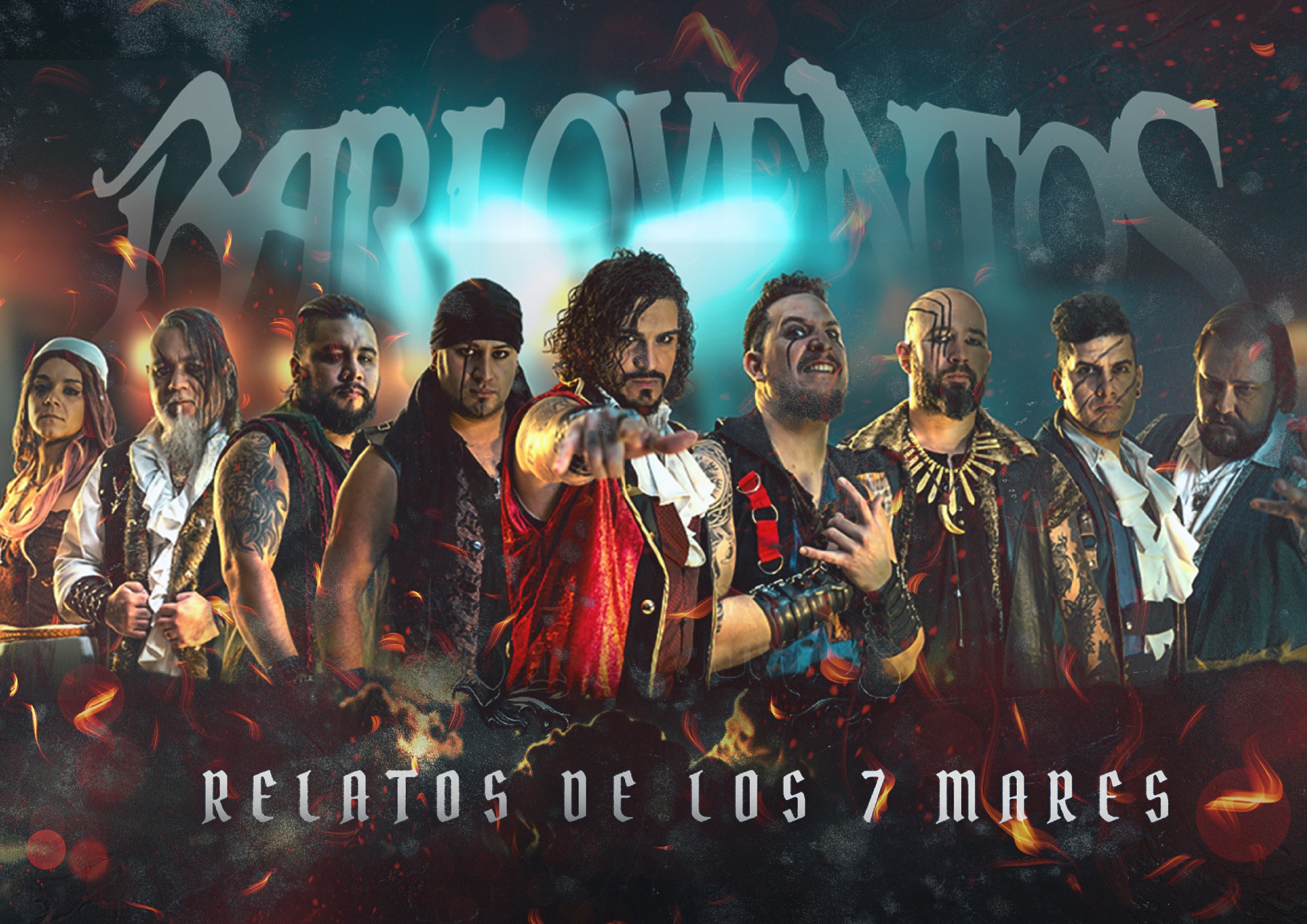 Una foto de los integrantes de la banda Barloventos en un póster promocional.