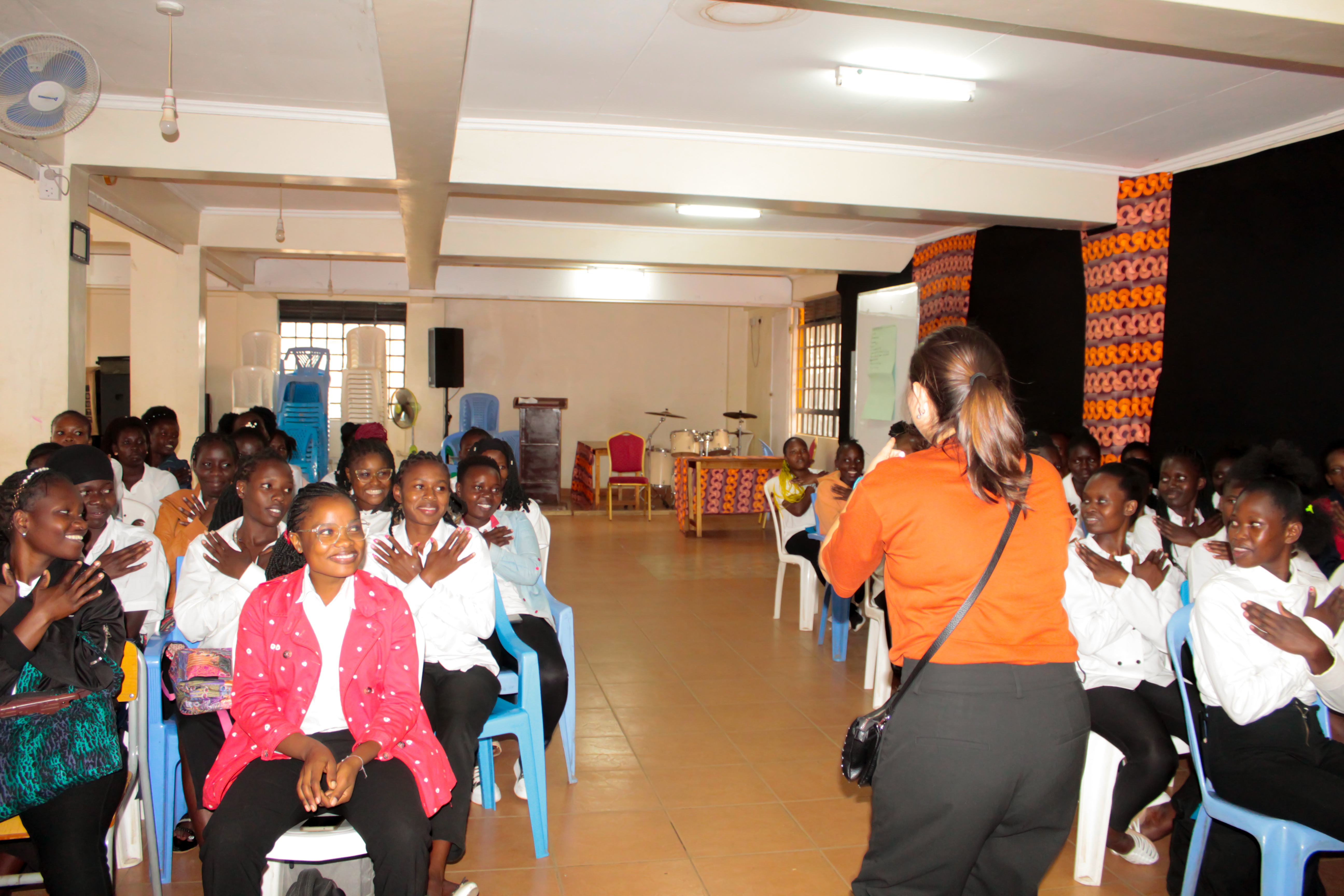 Person participating in a workshop