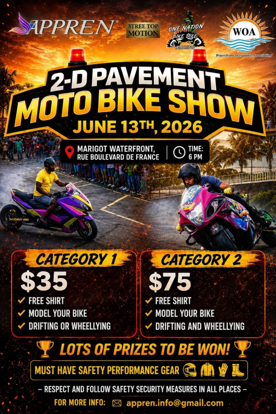 2-D Pavement Moto Bike Show