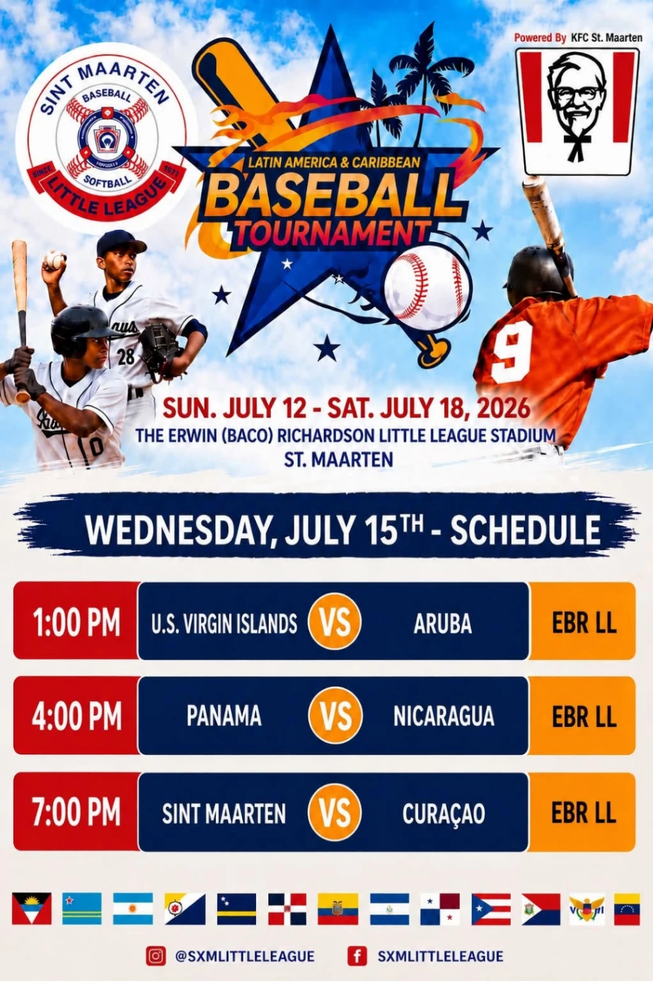 July 15 - 2026 Latin America & Caribbean Baseball Tournament Schedule