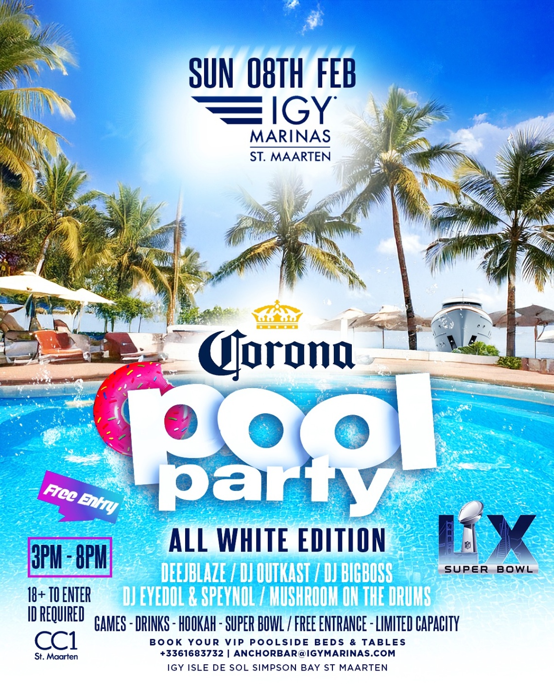 Corona Pool Party - All White Edition