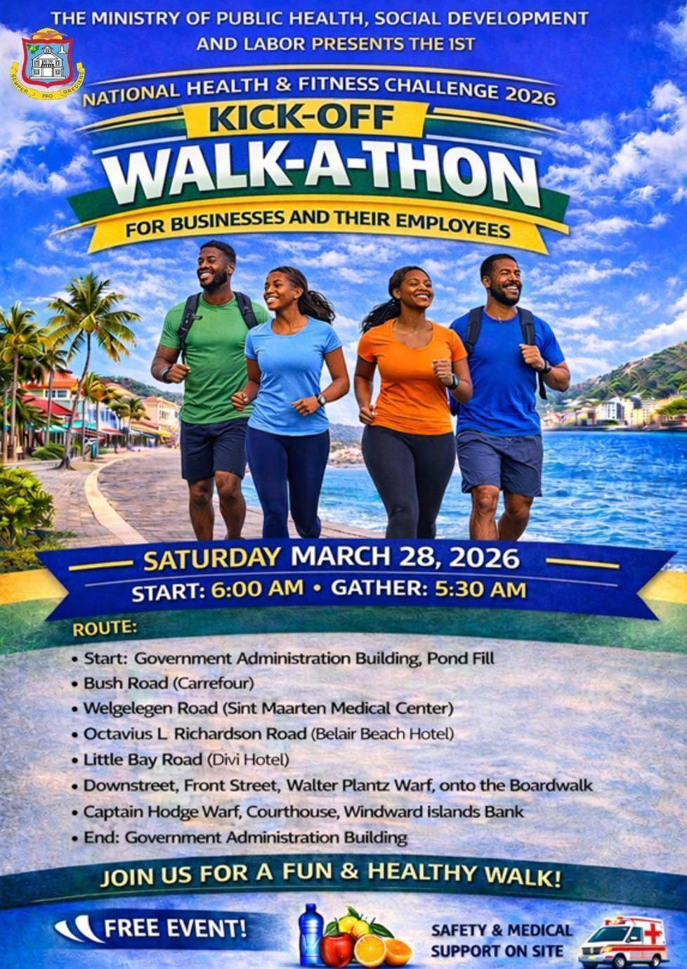 National Health & Fitness Challenge 2026 Kick-Off Walk-A-Thon for Businesses and Their Employees