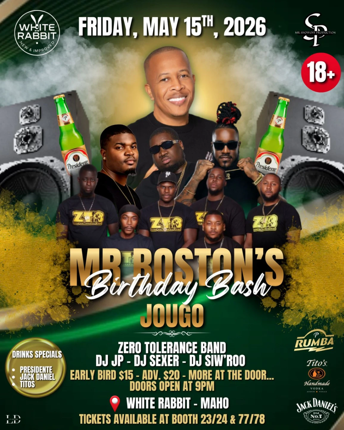 MR. BOSTON'S Birthday Bash JOUGO