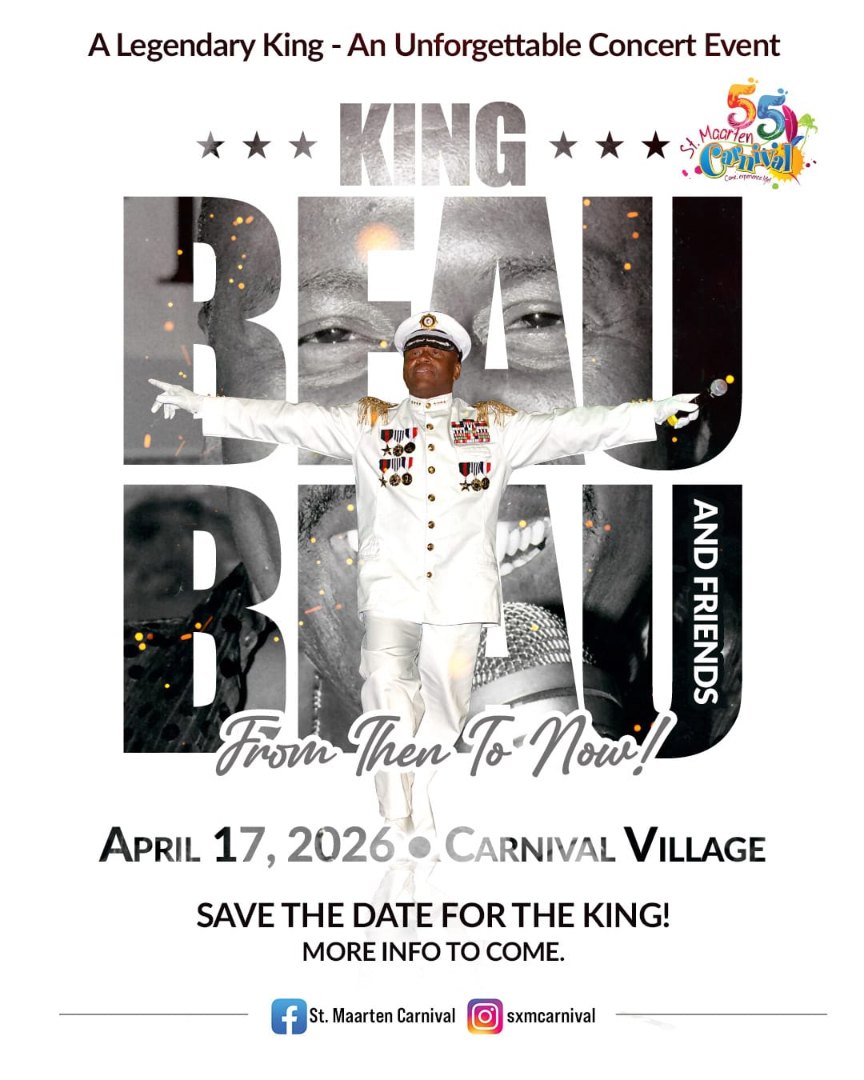 King Beau Beau Headline Concert Announced for St. Maarten Carnival 2026