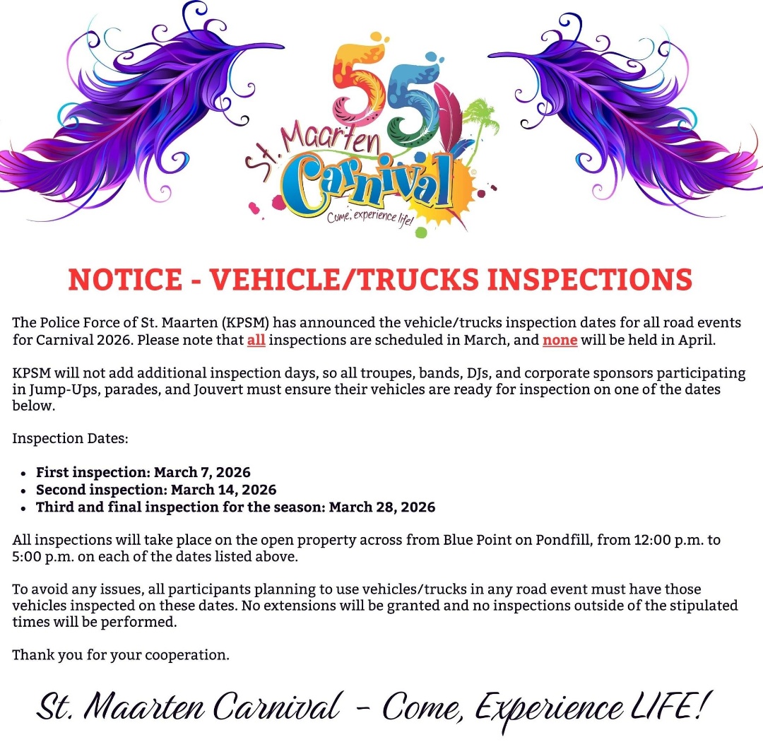 KPSM Releases Vehicle and Truck Inspection Dates for Carnival 2026 Road Events