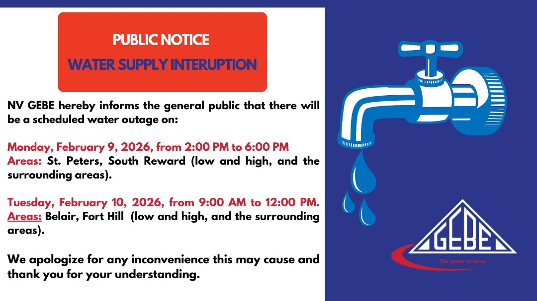 NV GEBE Announces Scheduled Water Interruptions for February 9 and 10