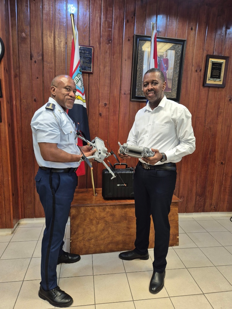 KPSM Receives High-Quality Drone from Port of Sint Maarten Group of Companies