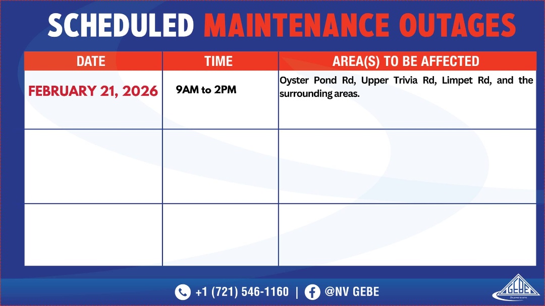 NV GEBE Announces Scheduled Electricity Maintenance Outage for February 21