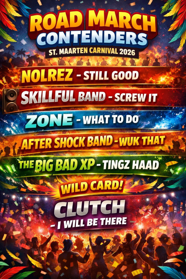 Road March Contenders Announced for St. Maarten Carnival 2026