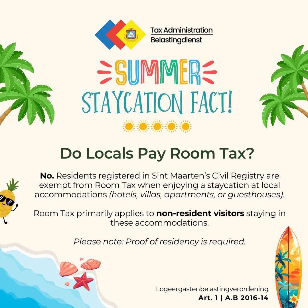 Sint Maarten Residents Exempt from Room Tax on Local Staycations