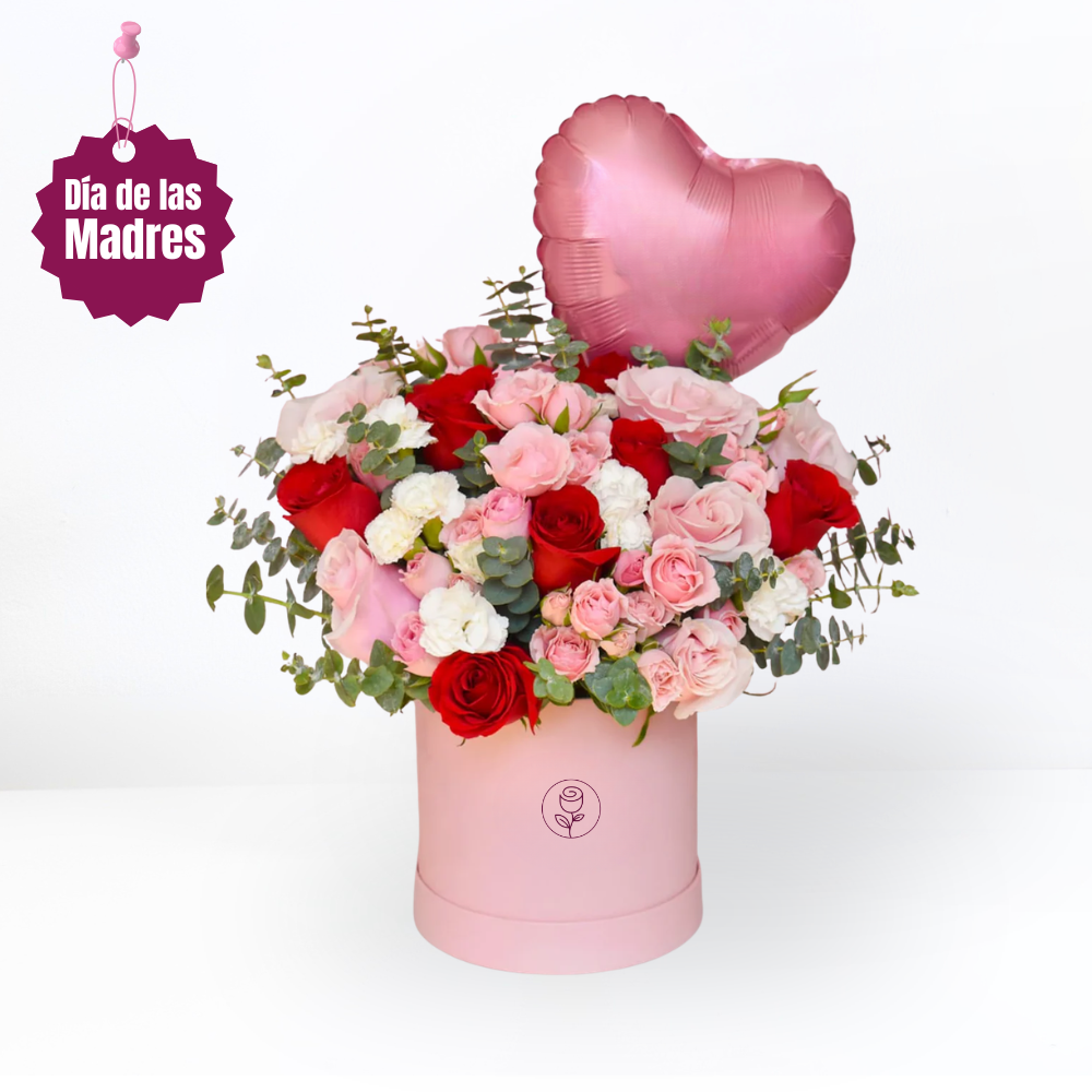 Claveles y rosas en Caja