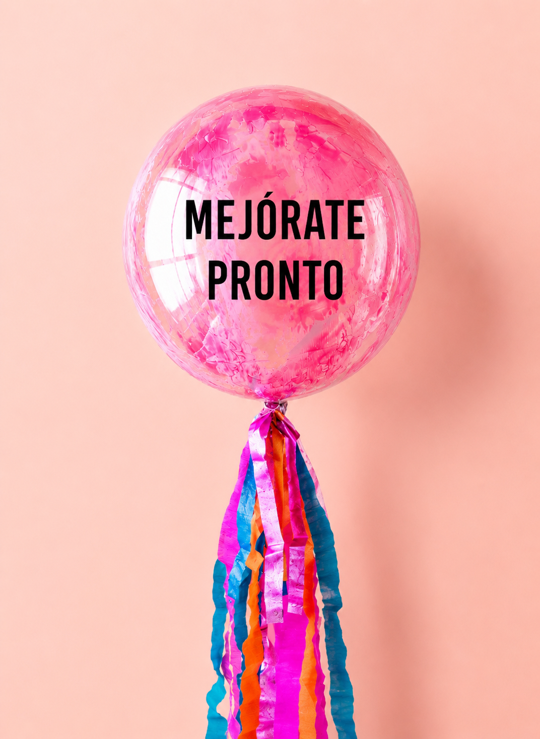Globo Burbuja 'Mejorate Pronto' pintura rosita