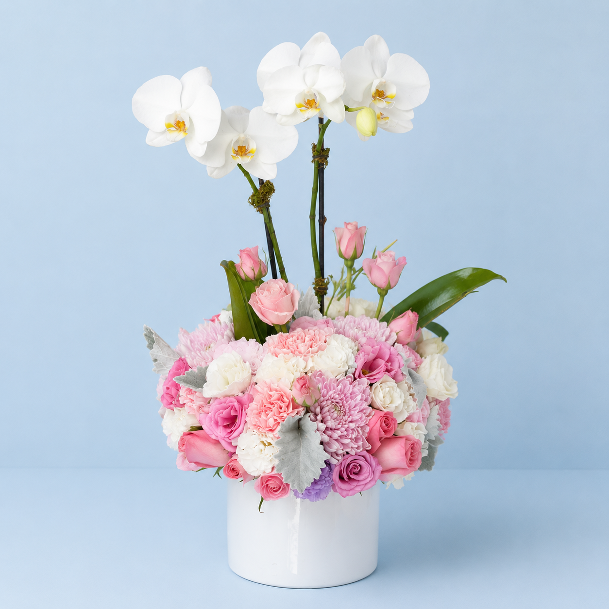 Sinfonía en Rosa con Orquídeas
