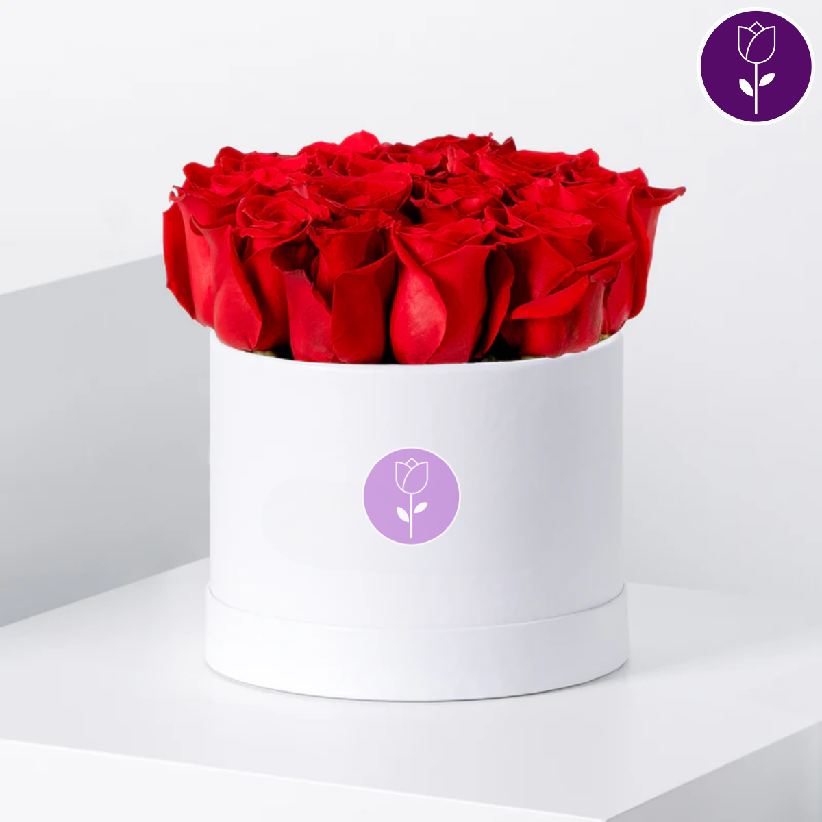 rosas rojas en caja - Capital Flores con envío a domicilio hoy