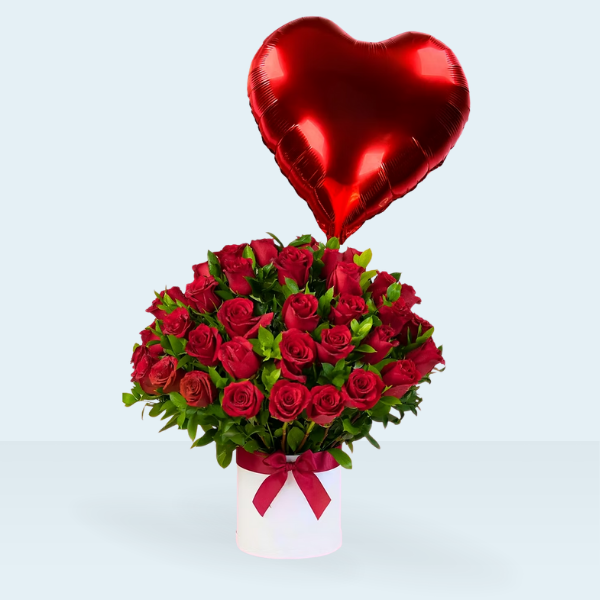 Corazón Apasionado en Caja - Capital Flores con envío a domicilio hoy