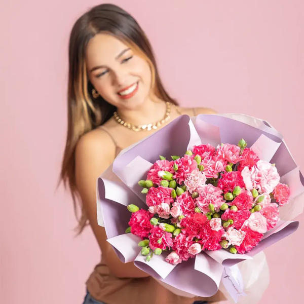 Claveles y mini claveles rositas