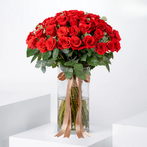 60 red roses in a vase 60 red roses in a vase - Capital Flores with same-day home delivery