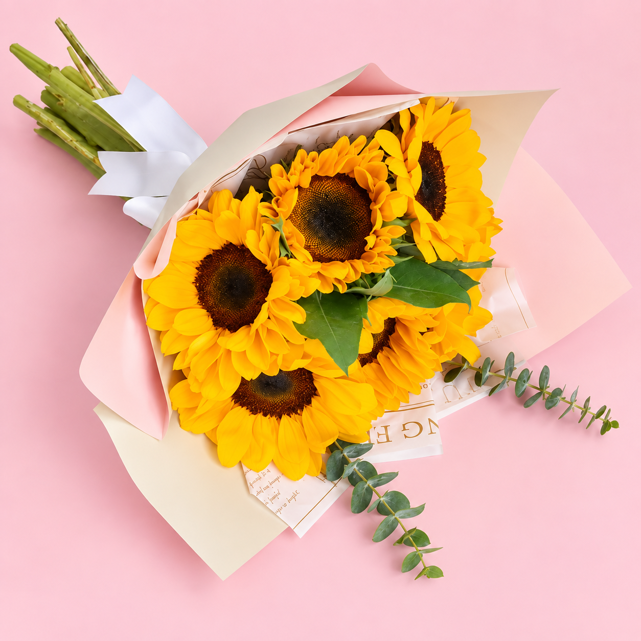 Bouquet de Girasoles y Eucalipto