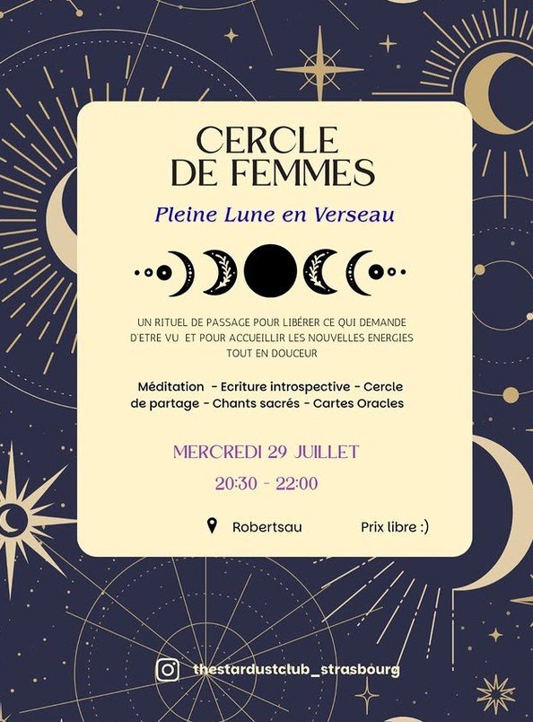 Affiche de l'événement Cercle de femmes - Pleine lune en Verseau