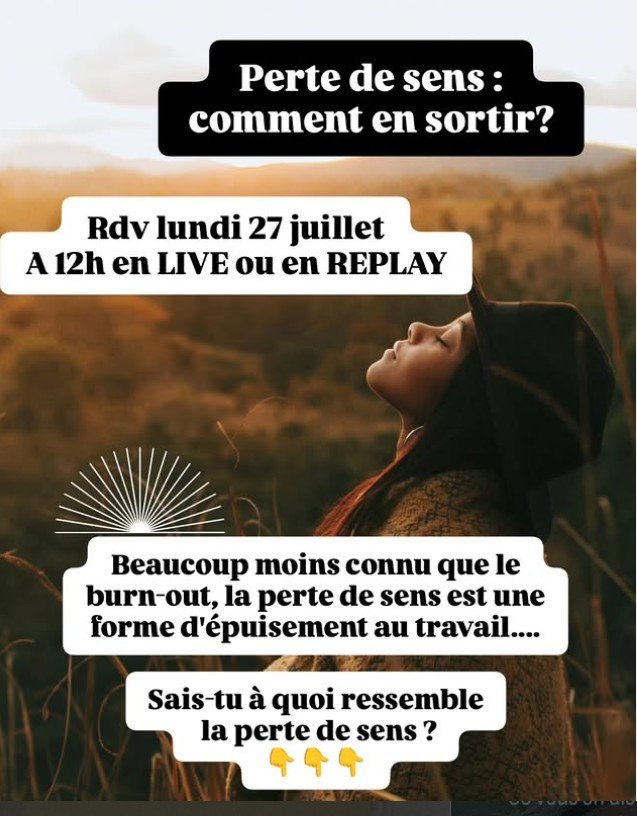 Affiche de l'événement Conférence "Perte de sens : comment en sortir?"