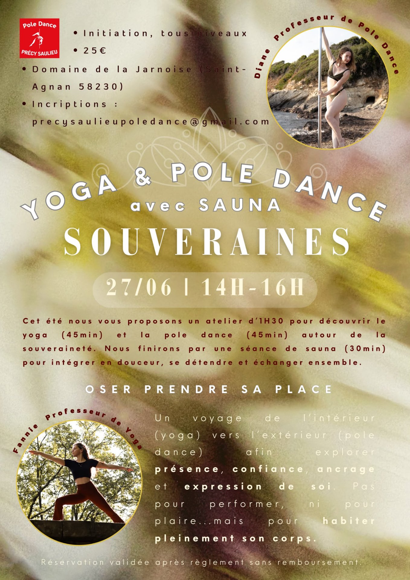 Affiche de l'événement Souveraine - Yoga & Pole Dance