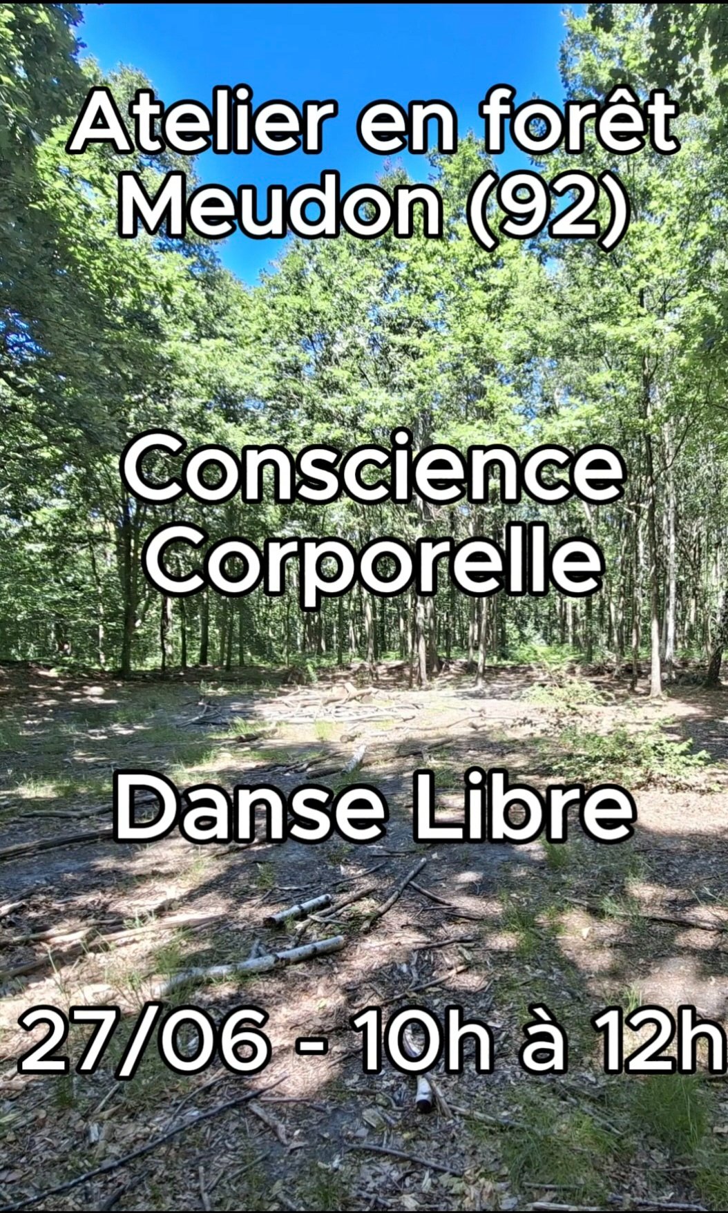 Affiche de l'événement Atelier en forêt de meudon (92) de conscience corporelle et de danse libre