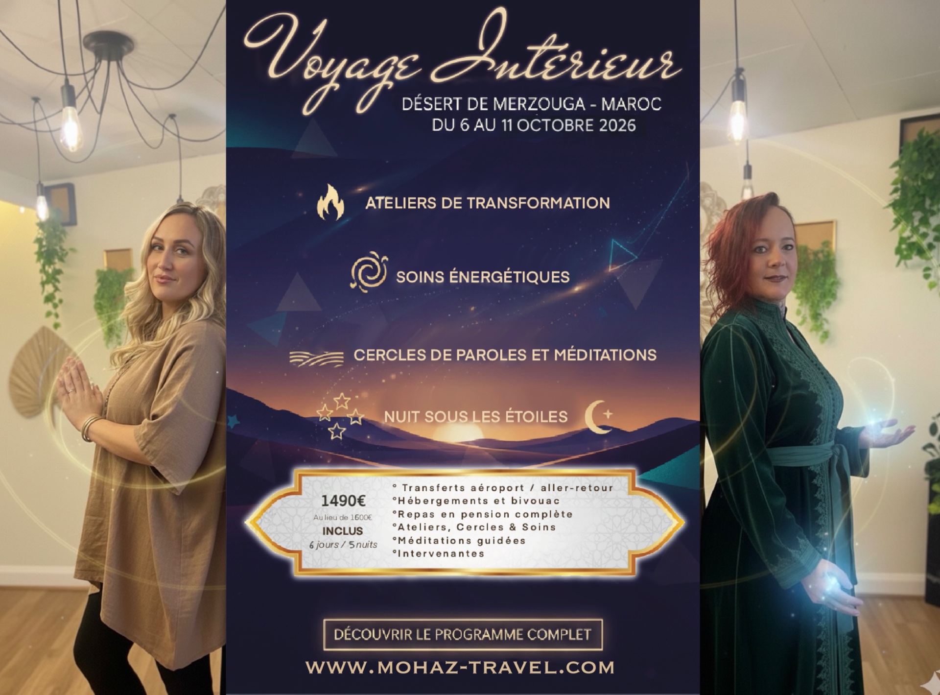 « Voyage Intérieur » L’ÉVEIL DES 5 ÉLÉMENTS - Maroc - Désert Sahara