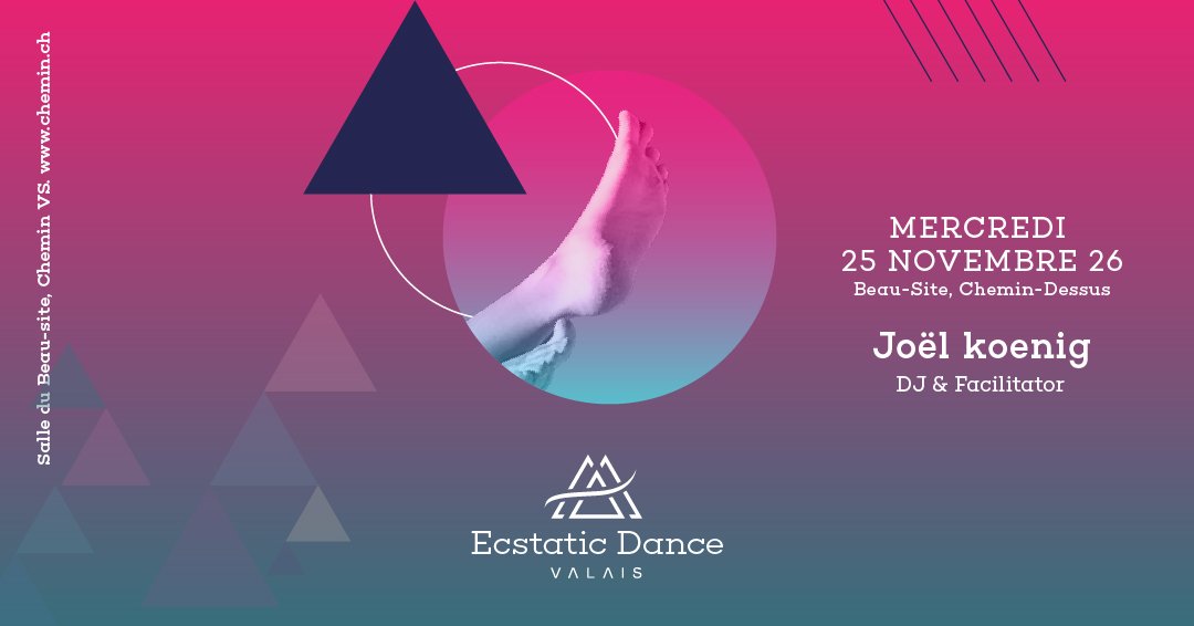 Affiche de l'événement ECSTATIC DANCE LE MERCREDI 25 NOVEMBRE - HÔTEL BEAU-SITE. CHEMIN-DESSUS