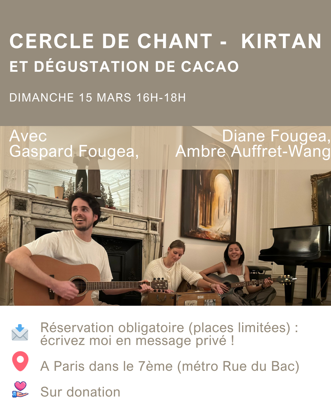 Kirtan / Cercle de chant avec dégustation de cacao