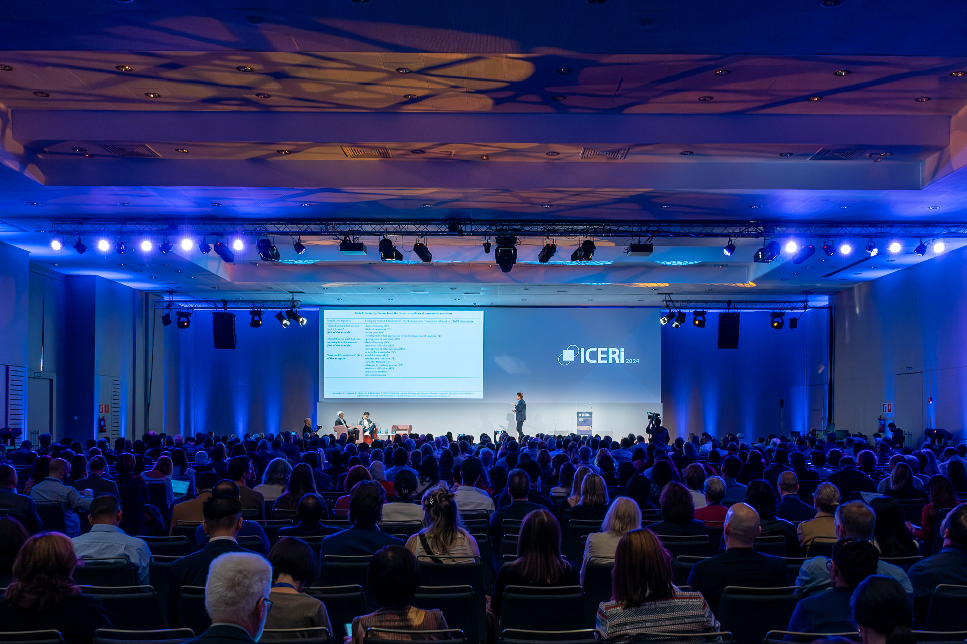 A panel discussion at a conference.