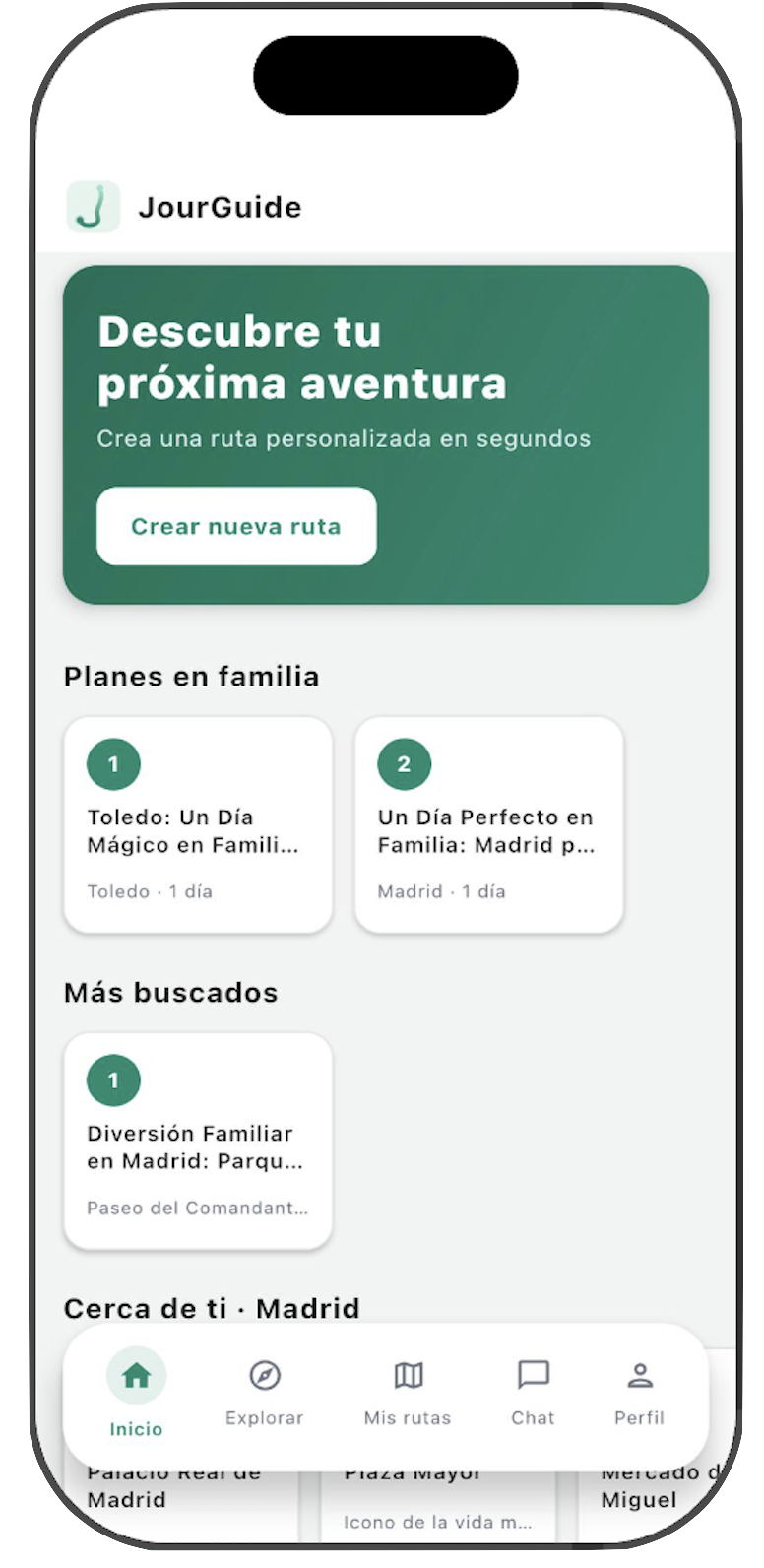 Home de la app JourGuide