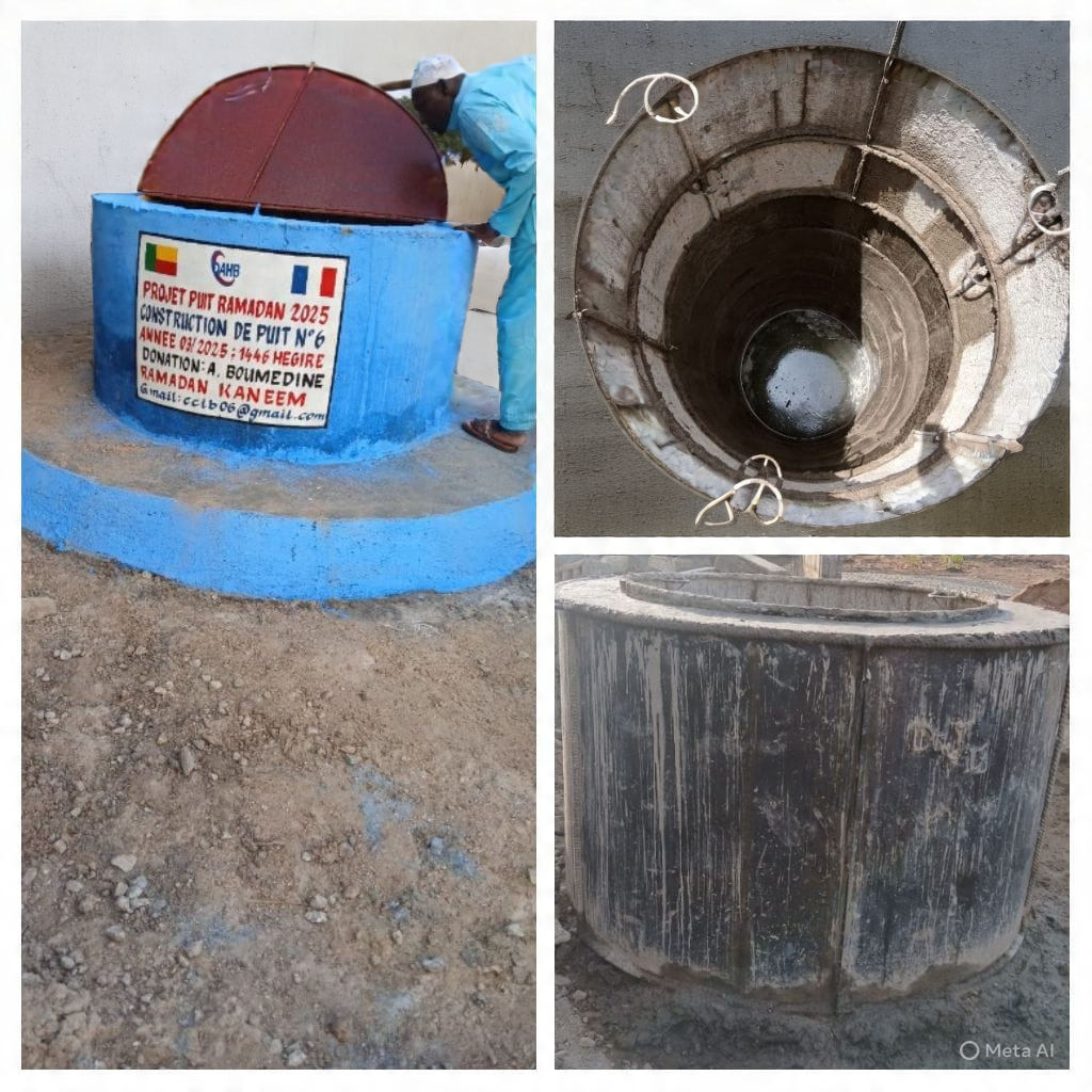 A new water well being used by villagers.