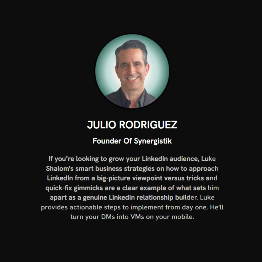 Testimonial from Julio Rodriguez