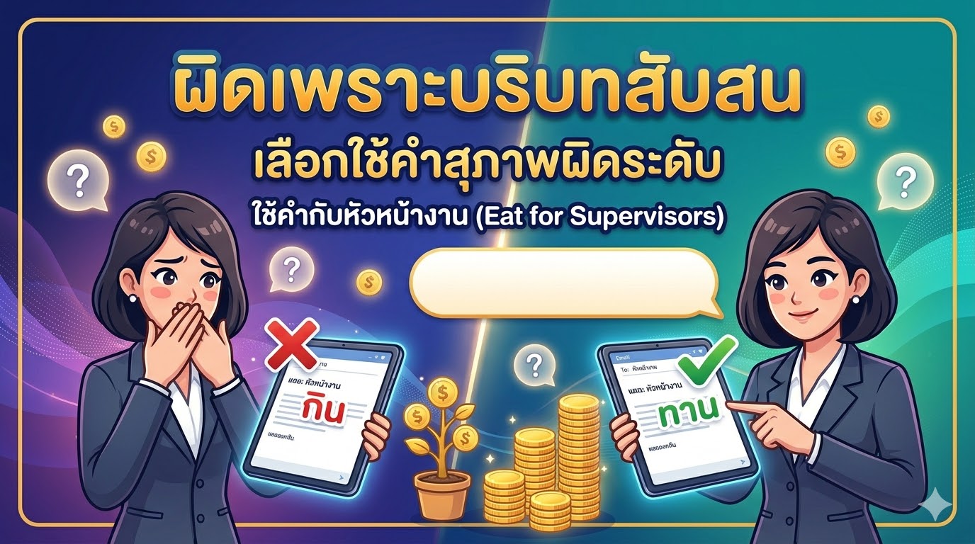 20 คำที่คนไทยพิมพ์ผิดบ่อยที่สุด — จากการใช้งาน ThaiProofAI