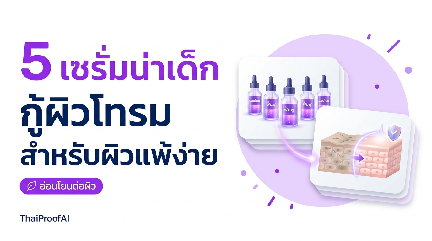 5 เซรั่มน่าเด็กสำหรับผิวแพ้ง่าย กู้ผิวโทรมให้ดูอ่อนเยาว์