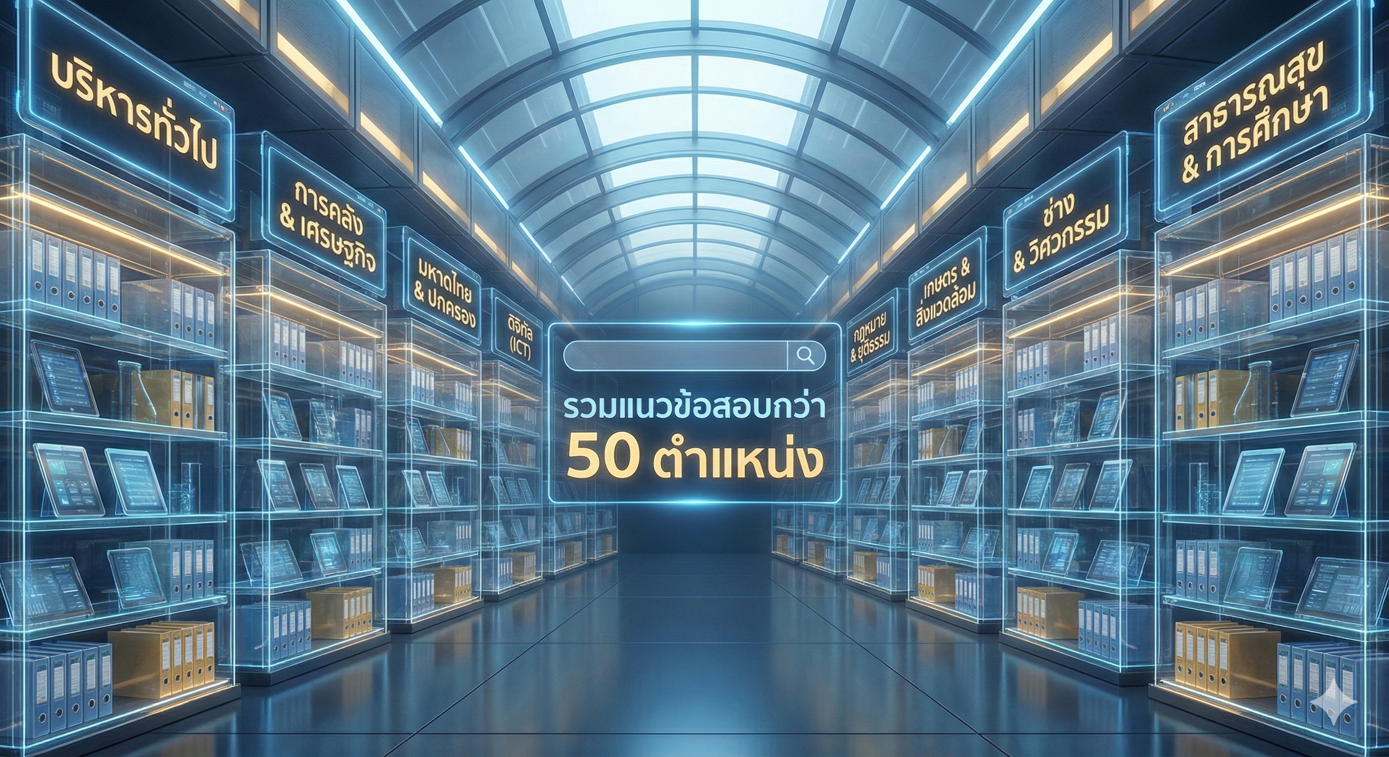รวมคลังแนวข้อสอบราชการ 2569 ฉบับสมบูรณ์ (All-in-One) ครบทุกกระทรวง เจาะลึกกว่า 50 ตำแหน่ง!