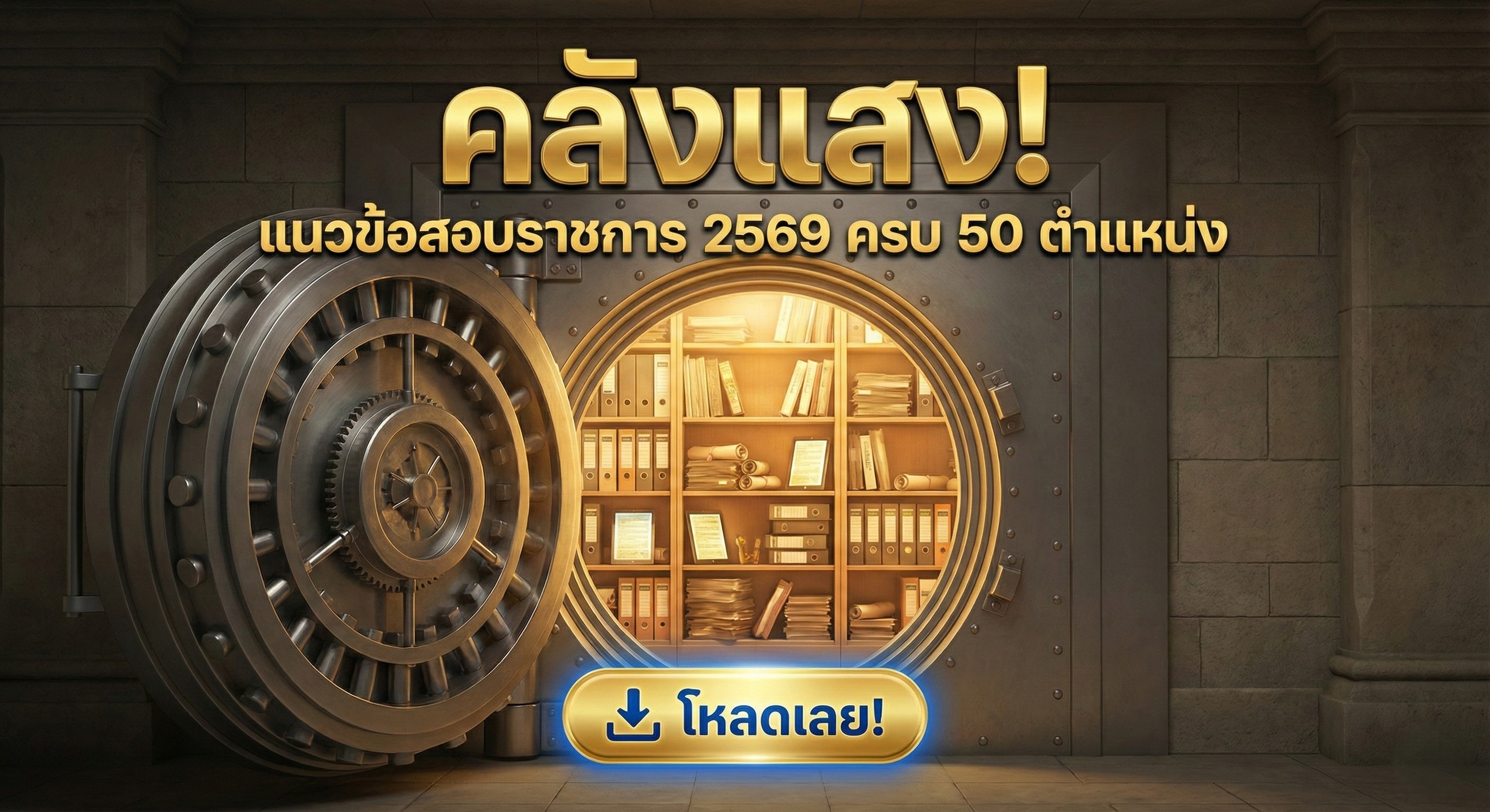รวมคลังแนวข้อสอบราชการ 2569 ฉบับสมบูรณ์ (All-in-One) ครบทุกกระทรวง เจาะลึกกว่า 50 ตำแหน่ง!