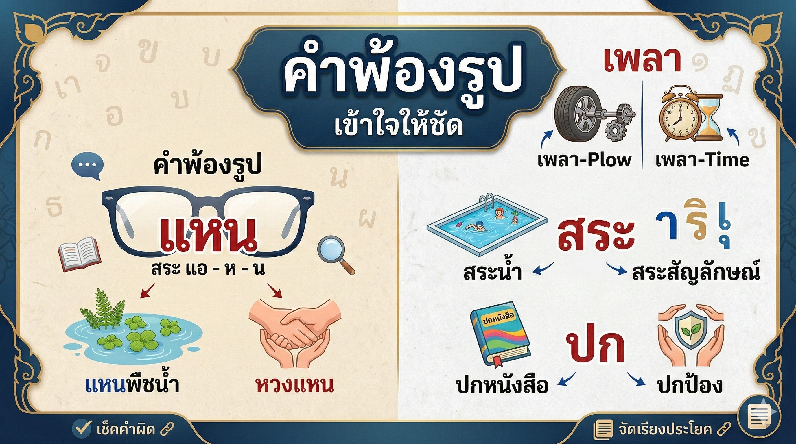 เรียนรู้ คำพ้องรูป คำพ้องเสียง: เข้าใจลึก ใช้ถูก ไม่สับสน