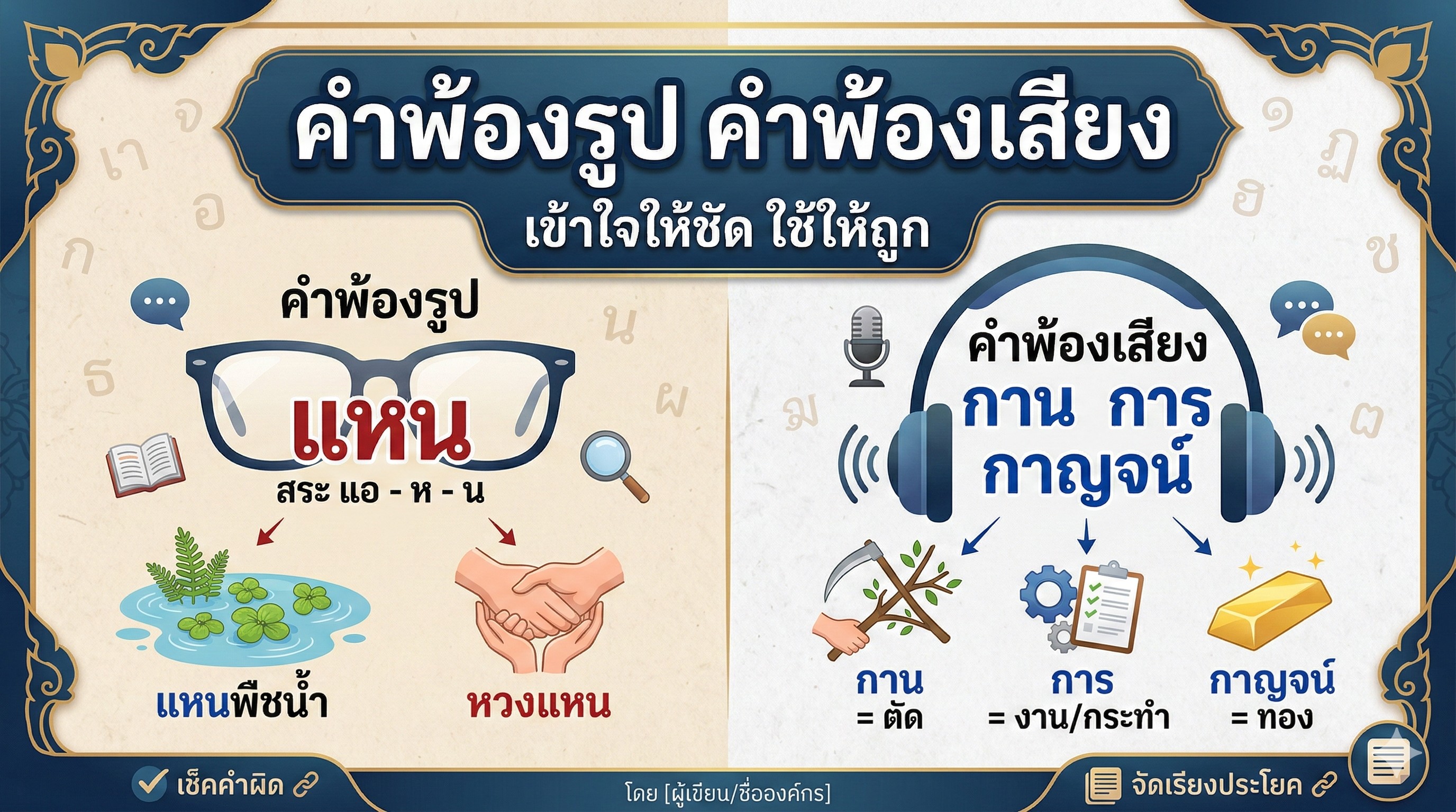 เรียนรู้ คำพ้องรูป คำพ้องเสียง: เข้าใจลึก ใช้ถูก ไม่สับสน