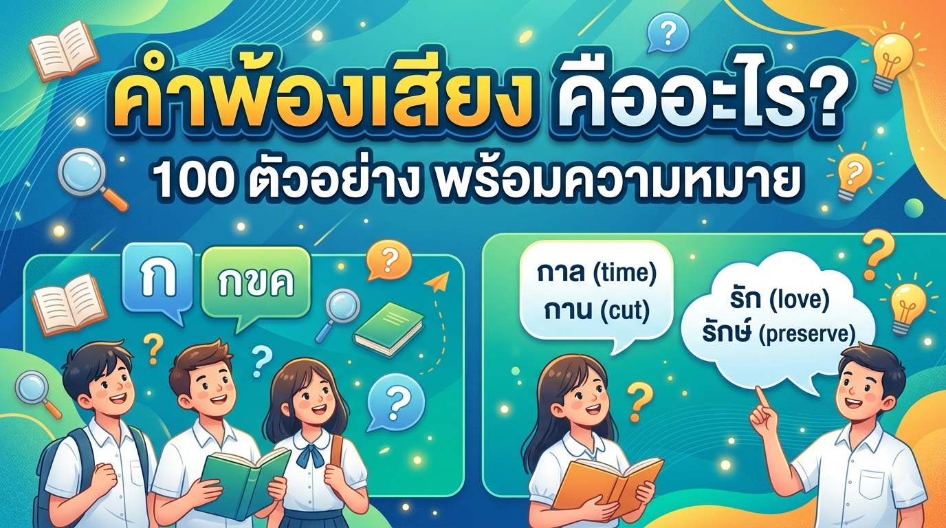 คำพ้องเสียง คืออะไร? 100 ตัวอย่าง พร้อมความหมาย