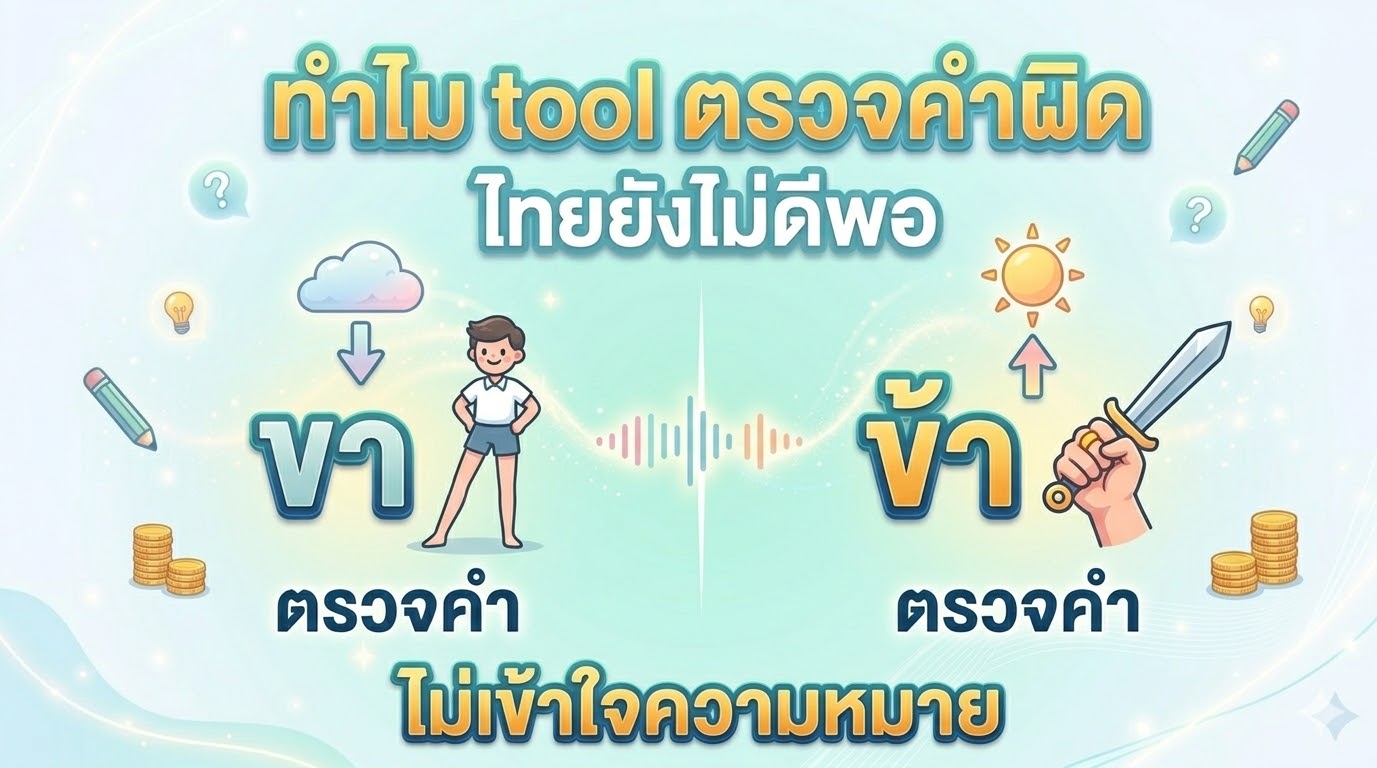 ทำไม Tool ตรวจคำผิดภาษาไทยส่วนใหญ่ยังไม่ดีพอ — มุมมองตรงๆ จากคนที่สร้าง Tool เอง