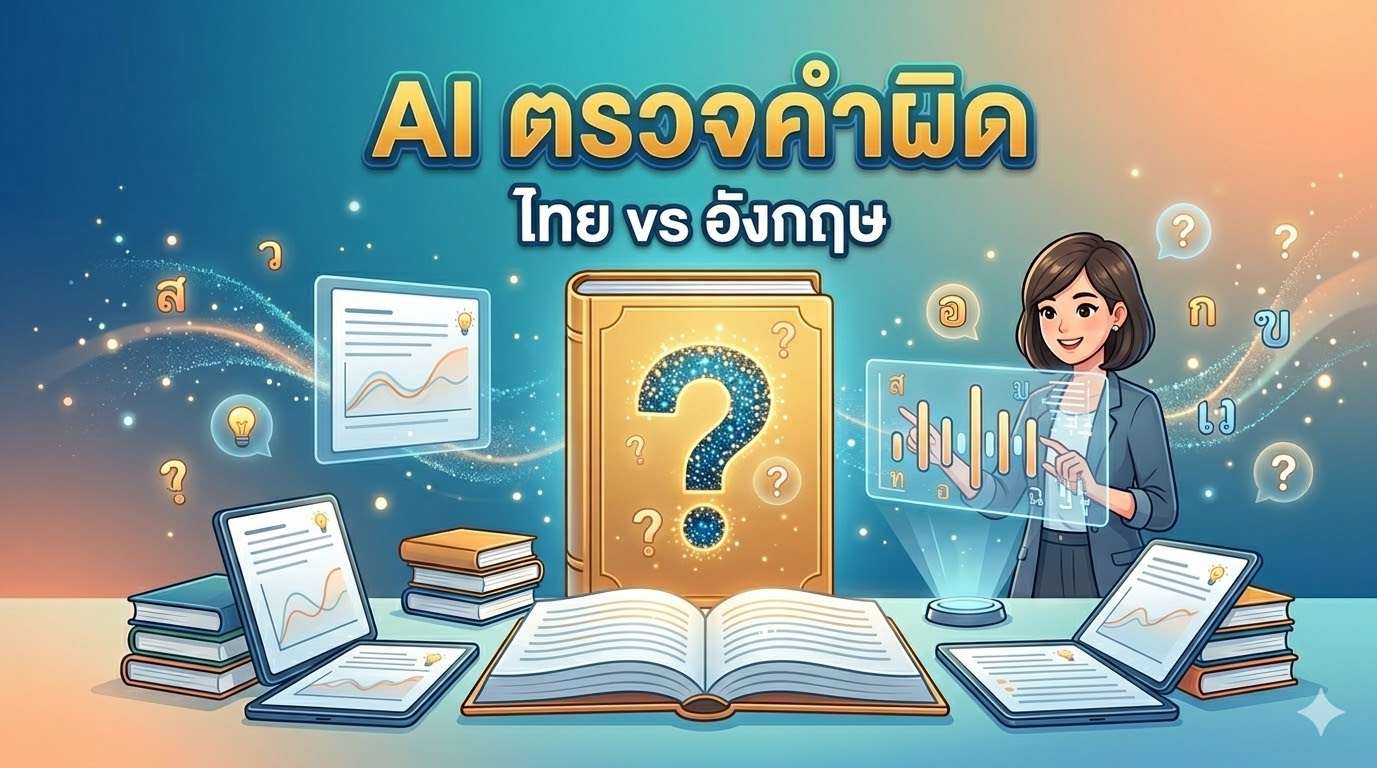 ทำไม AI ถึงตรวจคำผิดภาษาไทยยากกว่าภาษาอังกฤษ — มุมมองจากคนที่ลองสร้างจริง