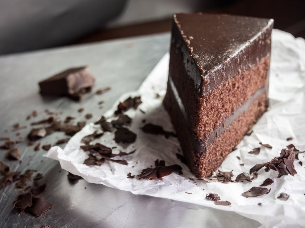 A decadent chocolate dessert.