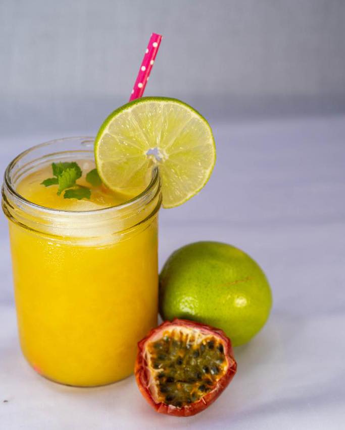 A delicious plate of tropical food.