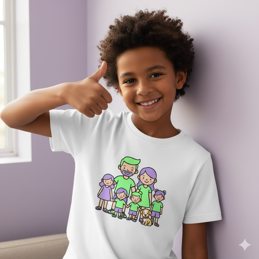 T-shirt with a futuristic AI design