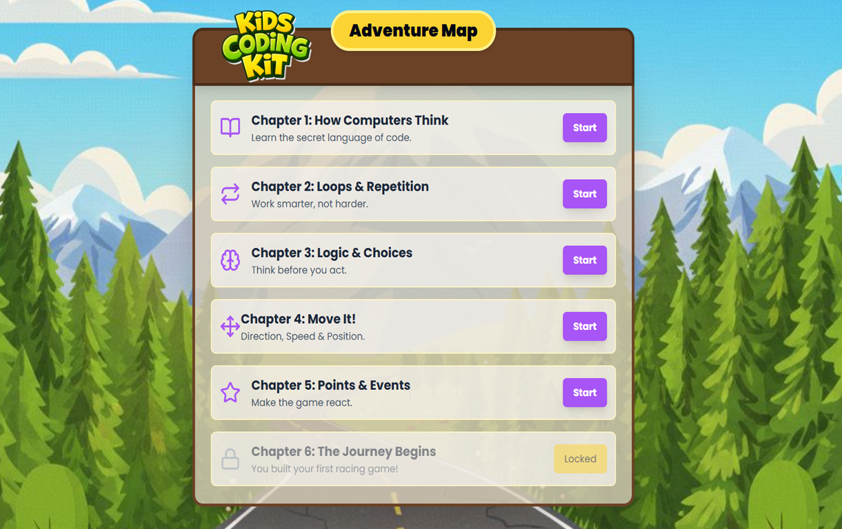 Screenshot of the main menu